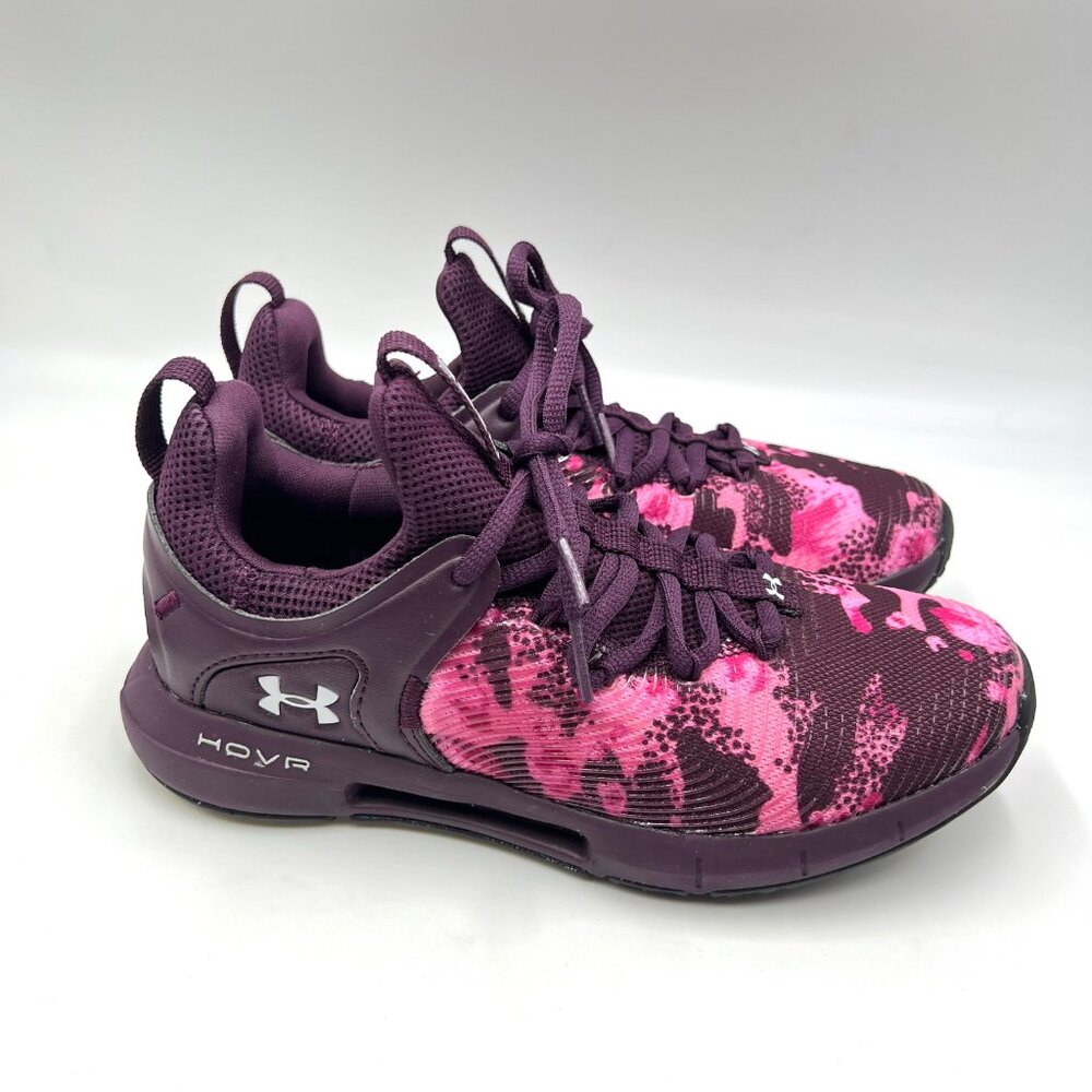 Under Armour Womens Size 6 HOVR Rise Purple Pink Camo Sneakers Shoes